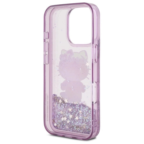 Hello Kitty Liquid Glitter 50TH Anniversary Party iPhone 16 Pro Case - Purple_6