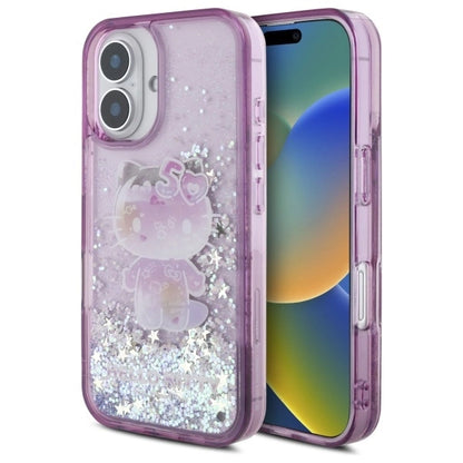 Hello Kitty Liquid Glitter 50TH Anniversary Party iPhone 16 Case - Purple_0