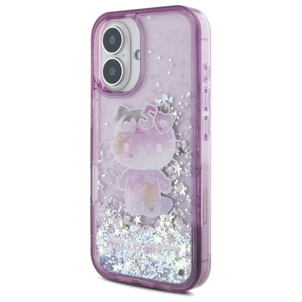 Hello Kitty Liquid Glitter 50TH Anniversary Party iPhone 16 Case - Purple_1