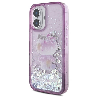 Hello Kitty Liquid Glitter 50TH Anniversary Party iPhone 16 Case - Purple_1