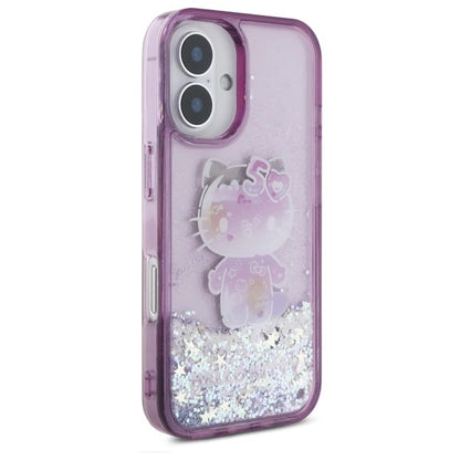 Hello Kitty Liquid Glitter 50TH Anniversary Party iPhone 16 Case - Purple_3