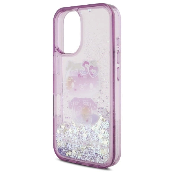 Hello Kitty Liquid Glitter 50TH Anniversary Party iPhone 16 Case - Purple_5