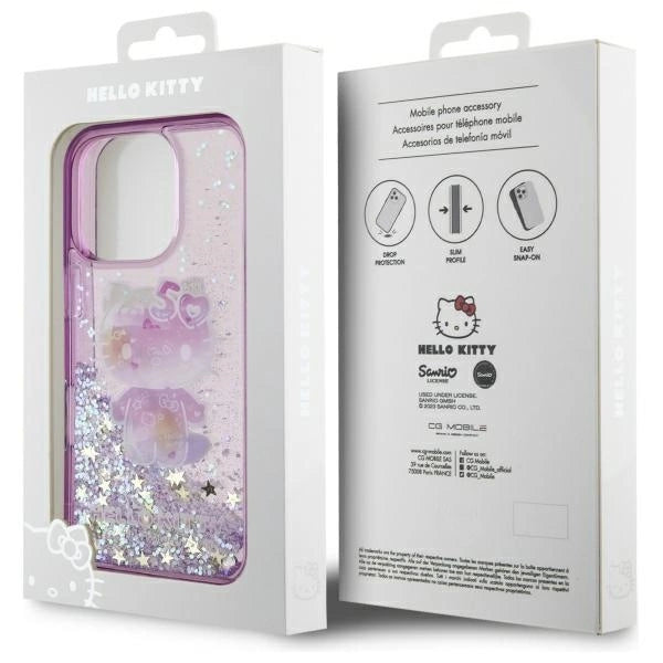 Hello Kitty Liquid Glitter 50TH Anniversary Party iPhone 16 Pro Max Case - Purple_7
