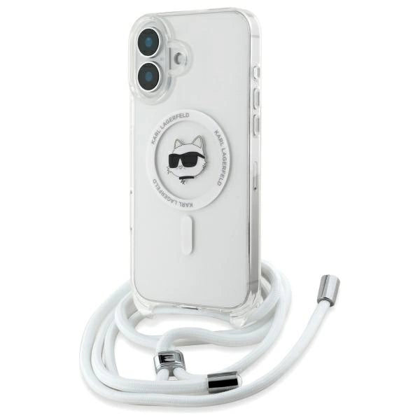 Karl Lagerfeld IML Choupette Head &amp; Cord Magsafe iPhone 16 Case - Clear_0