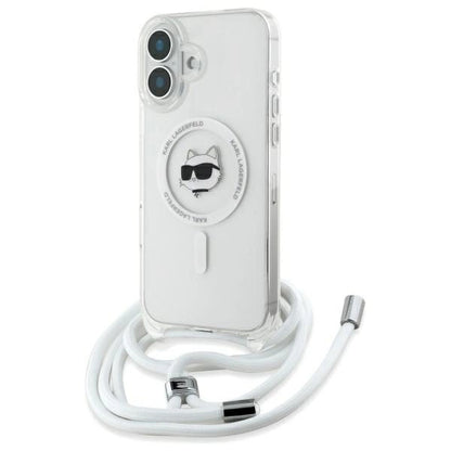 Karl Lagerfeld IML Choupette Head &amp; Cord Magsafe iPhone 16 Case - Clear_0