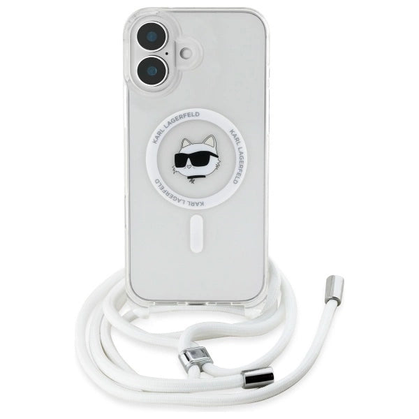 Karl Lagerfeld IML Choupette Head &amp; Cord Magsafe iPhone 16 Case - Clear_1