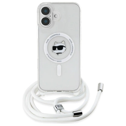 Karl Lagerfeld IML Choupette Head &amp; Cord Magsafe iPhone 16 Case - Clear_1