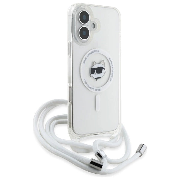 Karl Lagerfeld IML Choupette Head &amp; Cord Magsafe iPhone 16 Case - Clear_2