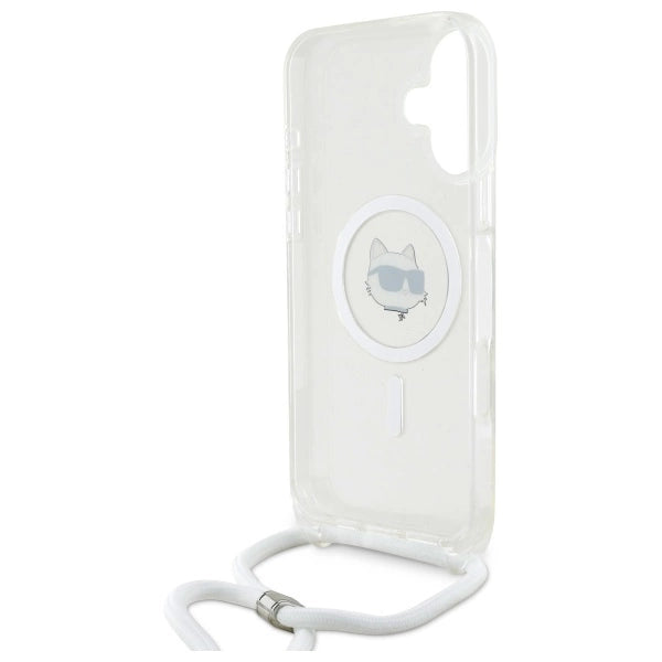 Karl Lagerfeld IML Choupette Head &amp; Cord Magsafe iPhone 16 Case - Clear_5