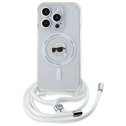Karl Lagerfeld Crossbody IML Karl Head Magsafe Case for iPhone 16 Pro Max - Clear_1