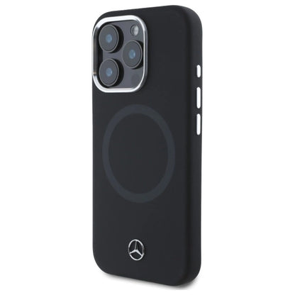 Mercedes Silicone Tonal Logo MagSafe iPhone 16 Pro Case - Black_1