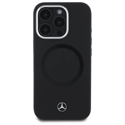 Mercedes Silicone Tonal Logo MagSafe iPhone 16 Pro Max Case - Black_2