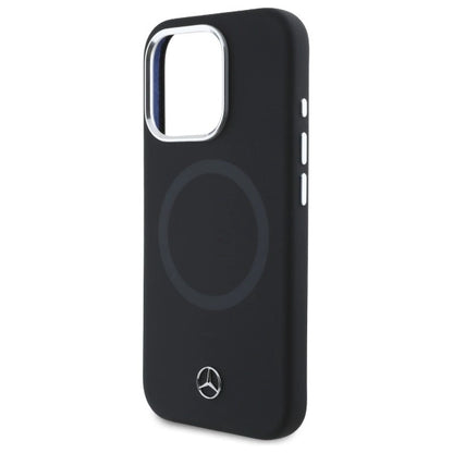 Mercedes Silicone Tonal Logo MagSafe iPhone 16 Pro Max Case - Black_5