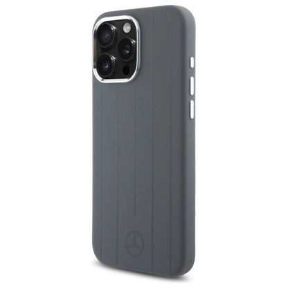 Mercedes Silicone Vertical Tonal Stripes MagSafe Case for iPhone 16 Pro Max - Gray_1