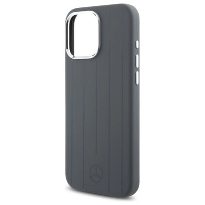 Mercedes Silicone Vertical Tonal Stripes MagSafe Case for iPhone 16 Pro Max - Gray_5