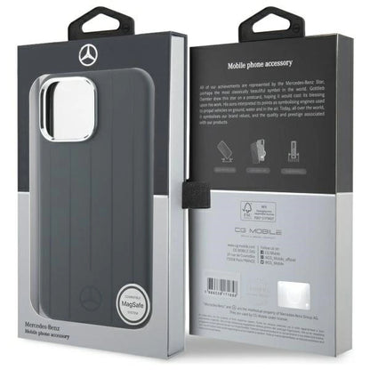Mercedes Silicone Vertical Tonal Stripes MagSafe Case for iPhone 16 Pro Max - Gray_7