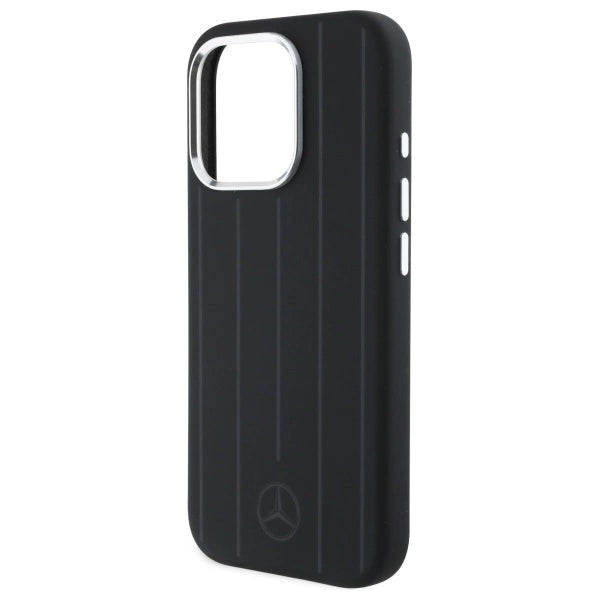 Mercedes Silicone Vertical Tonal Stripes MagSafe Case for iPhone 16 Pro Max - Black_5