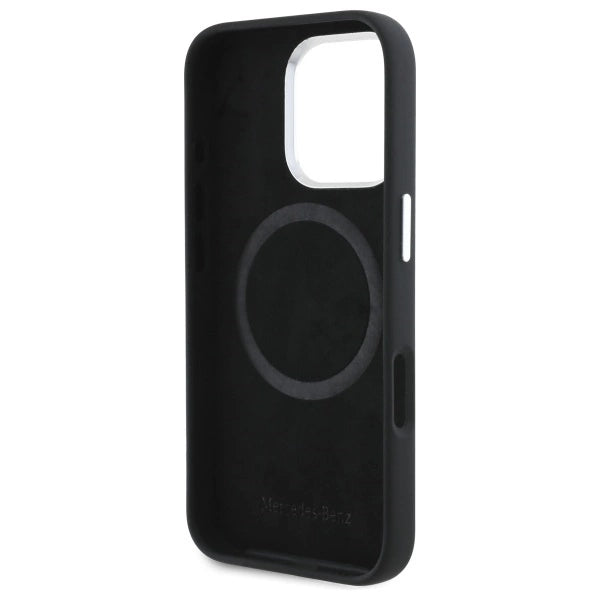 Mercedes Silicone Vertical Tonal Stripes MagSafe Case for iPhone 16 Pro Max - Black_6