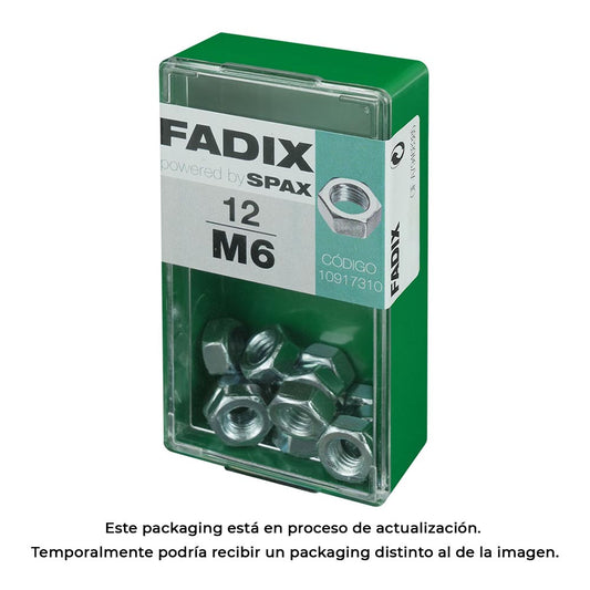 Caixa s 12 unid. porca zinco m 6 fadix_0