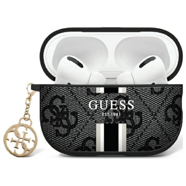 Guess GUA2P4RPSK AirPods 1/2 cover black/black 4G Printed Stripes Charm_0