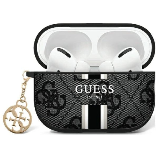Guess GUA2P4RPSK AirPods 1/2 cover black/black 4G Printed Stripes Charm_0