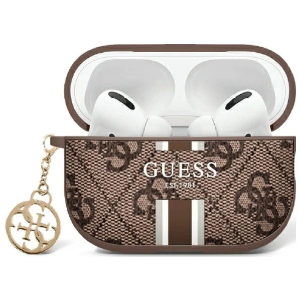Guess GUA2P4RPSW AirPods 1/2 cover brown/brown 4G Printed Stripes Charm_0