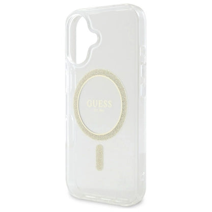 Guess GUHMP16MHFGERET iPhone 16 Plus 6.7" transparent hardcase IML Glitter Circle MagSafe_5