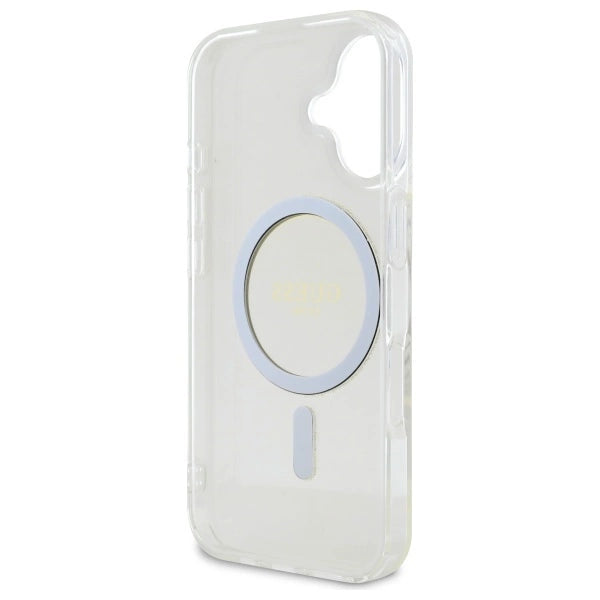 Guess GUHMP16MHFGERET iPhone 16 Plus 6.7" transparent hardcase IML Glitter Circle MagSafe_6