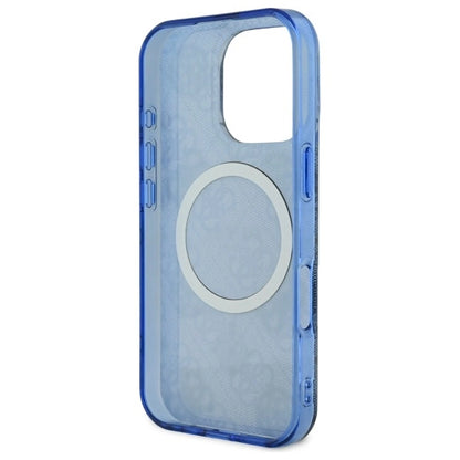 Guess GUHMP16XH4PYEEB iPhone 16 Pro Max 6.9" blue/blue hardcase IML Peony On 4G Background MagSafe_6