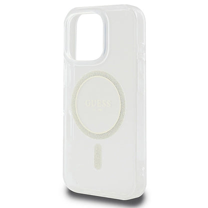 Etui Guess IML Glitter Circle MagSafe na iPhone 16 Pro Max - przezroczyste_5