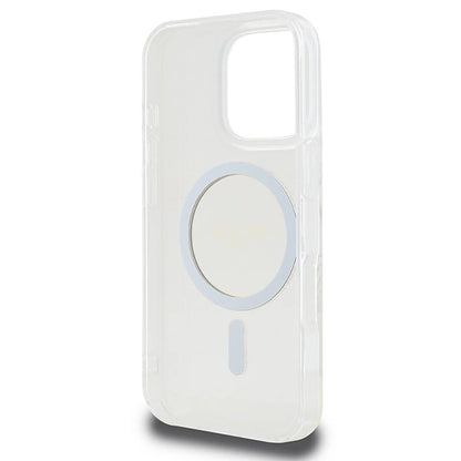 Etui Guess IML Glitter Circle MagSafe na iPhone 16 Pro Max - przezroczyste_6