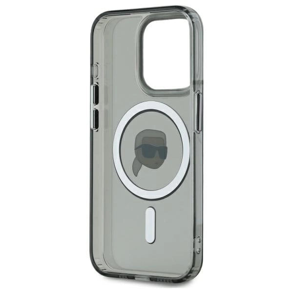 Karl Lagerfeld KLHMP15LHLSKIK iPhone 15 Pro 6.1" black/black hardcase IML Metal Karl Head MagSafe_3