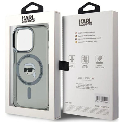 Karl Lagerfeld KLHMP15LHLSKIK iPhone 15 Pro 6.1" black/black hardcase IML Metal Karl Head MagSafe_4