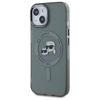 Karl Lagerfeld KLHMP15SHLSKCK iPhone 15 6.1" black/black hardcase IML Metal Karl&amp;Choupette Head MagSafe_1