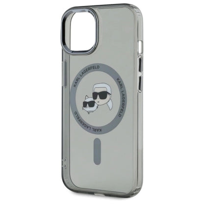 Karl Lagerfeld KLHMP15SHLSKCK iPhone 15 6.1" black/black hardcase IML Metal Karl&amp;Choupette Head MagSafe_5