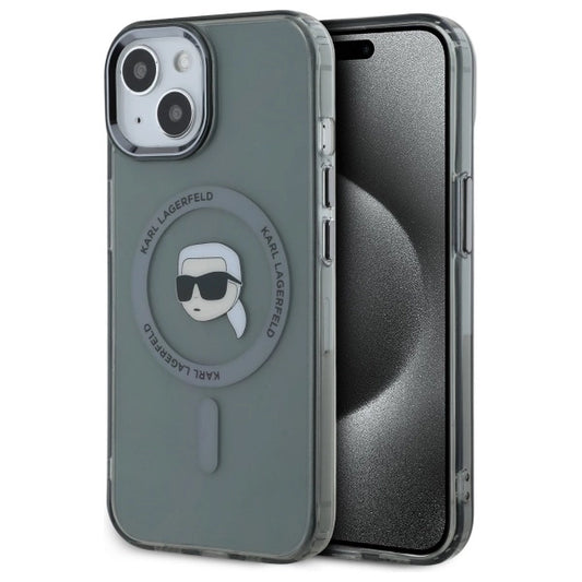 Karl Lagerfeld KLHMP15SHLSKIK iPhone 15 6.1" black/black hardcase IML Metal Karl Head MagSafe_0