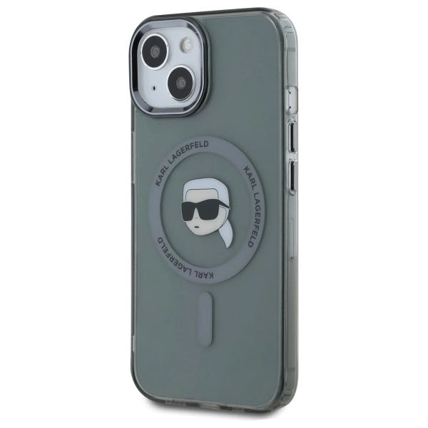 Karl Lagerfeld KLHMP15SHLSKIK iPhone 15 6.1" black/black hardcase IML Metal Karl Head MagSafe_1
