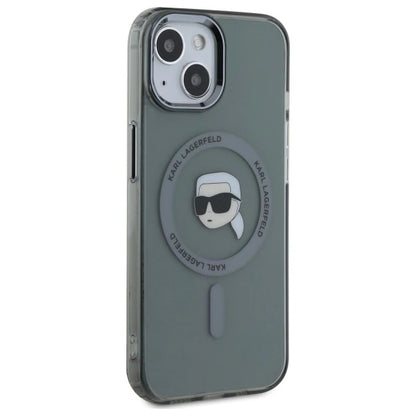 Karl Lagerfeld KLHMP15SHLSKIK iPhone 15 6.1" black/black hardcase IML Metal Karl Head MagSafe_3