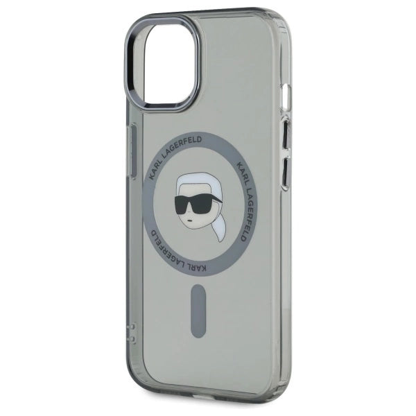 Karl Lagerfeld KLHMP15SHLSKIK iPhone 15 6.1" black/black hardcase IML Metal Karl Head MagSafe_5