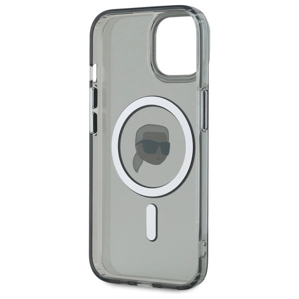 Karl Lagerfeld KLHMP15SHLSKIK iPhone 15 6.1" black/black hardcase IML Metal Karl Head MagSafe_6