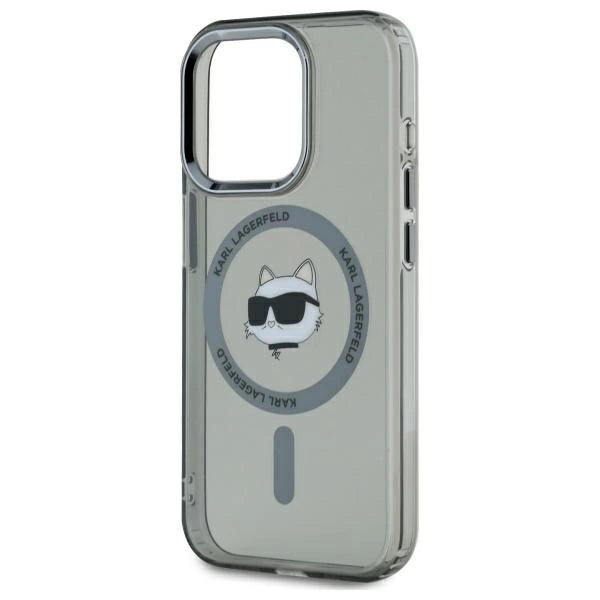 Karl Lagerfeld KLHMP15XHLSCHK iPhone 15 Pro Max 6.7" black/black hardcase IML Metal Choupette Head MagSafe_2
