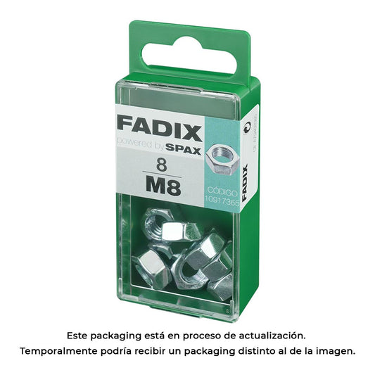 Caixa s 8 unid. porca zinco m 8 fadix_0