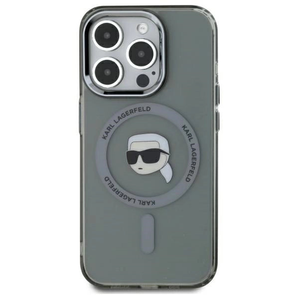 Karl Lagerfeld KLHMP15XHLSKIK iPhone 15 Pro Max 6.7&quot; black/black hardcase IML Metal Karl Head MagSafe_1
