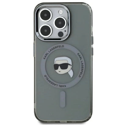 Karl Lagerfeld KLHMP15XHLSKIK iPhone 15 Pro Max 6.7&quot; black/black hardcase IML Metal Karl Head MagSafe_1