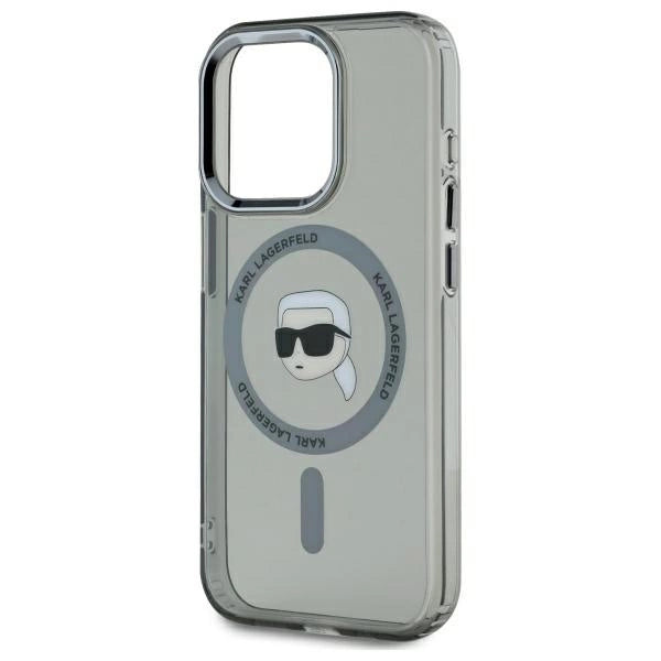 Karl Lagerfeld KLHMP15XHLSKIK iPhone 15 Pro Max 6.7&quot; black/black hardcase IML Metal Karl Head MagSafe_3