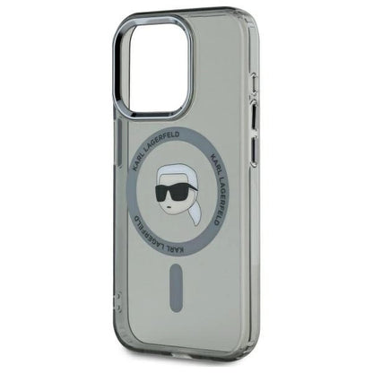 Karl Lagerfeld KLHMP15XHLSKIK iPhone 15 Pro Max 6.7&quot; black/black hardcase IML Metal Karl Head MagSafe_3