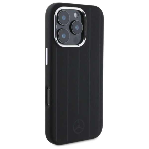 Mercedes MEHMP16L23SUVSK iPhone 16 Pro 6.3" black/black hardcase Silicone Vertical Tonal Stripes MagSafe_3