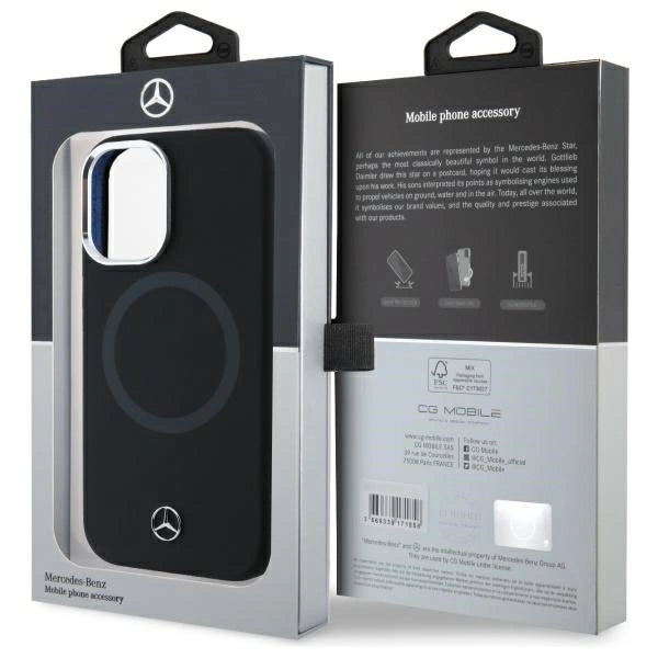 Mercedes MEHMP16S23SUTTK iPhone 16 6.1" black/black hardcase Silicone Tonal Logo MagSafe_7