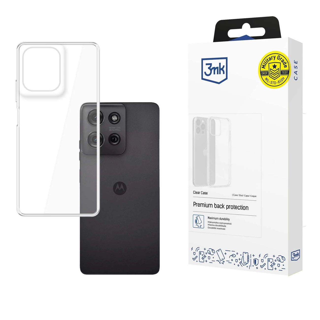 3mk Clear Case for Motorola Moto G75 - transparent_0
