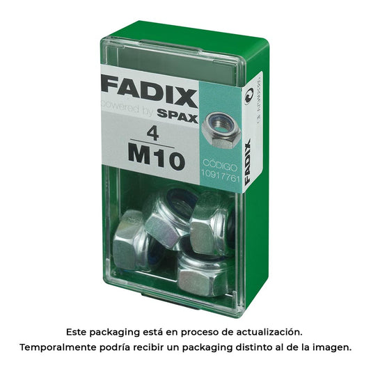 Caixa s 4 unid. porca auto-bloqueio zinco m 10 fadix_0